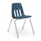 Virco 9000 Series 14" Classroom Chair, Kindergarten - 2nd Grade with Nylon Glides - Navy Seat 9014 - alternate 1